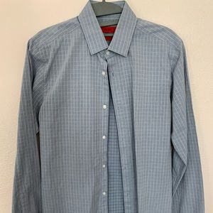 Blue Striped HUGO Button Up Shirt.